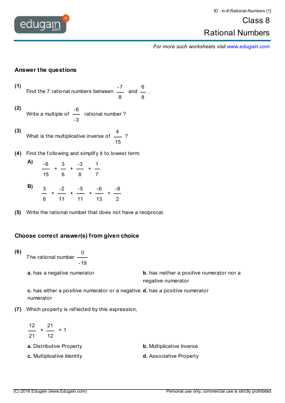 Rational Numbers